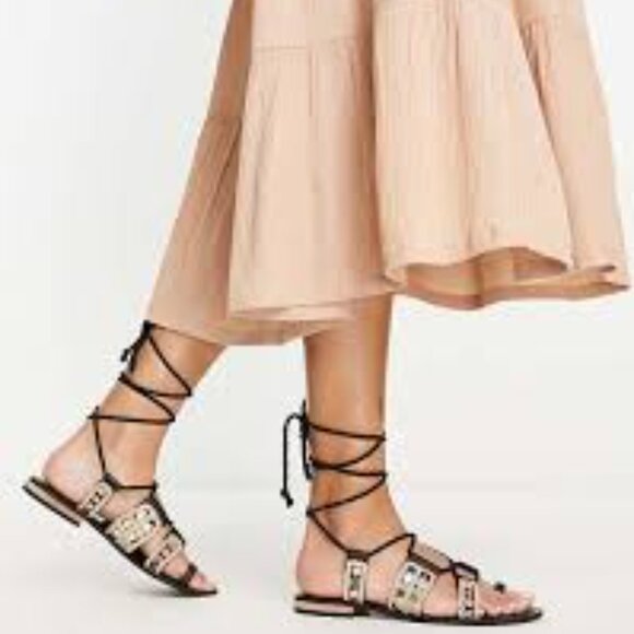FREE PEOPLE Leather Mantra Mirror Sandals - Picture 4 of 7
